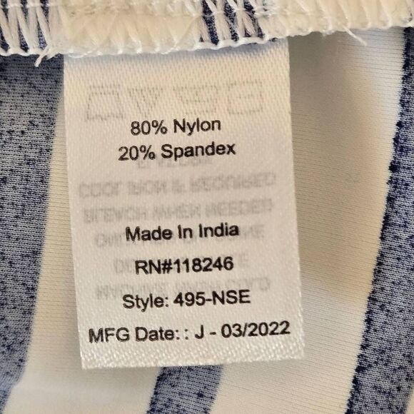 Cabana Life Womens Navy Stripe Cabana Sun Protective Shift Dress Size Medium - Picture 10 of 13